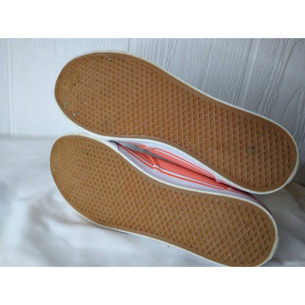 VANS Atwood Womens Sz 8 Low Coral White Henna Print Canvas Sneakers Shoes - Picture 6 of 9